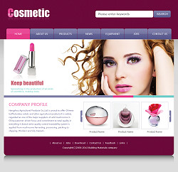 化妆品公司网站(英文)模板